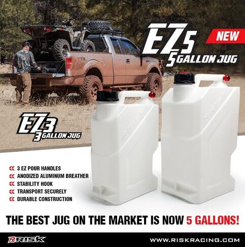 Risk Racing (00389) EZ5-5 Gallon Utility Jug (No Hose Bender or Floor Mount) White in Saudi Arabia
