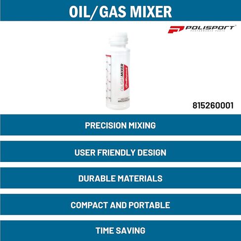 Polisport ProOctane Oil Mixer Bottle – 250ml Transparent Measuring Container – Fuel/Oil Mixing Tool for Off-Road Motorcycles & ATVs in Saudi Arabia