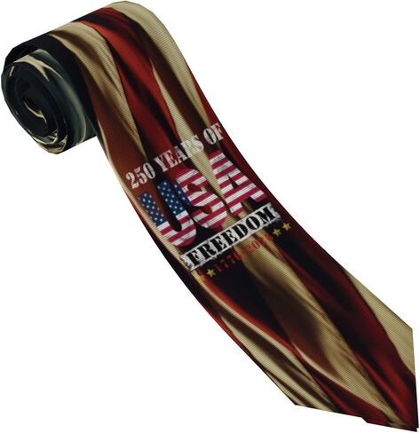 250 Years Salute to America 250th Anniversary Veterans Day Classic Men's Novelty Necktie Funny Twist Timeless Style55 in Saudi Arabia