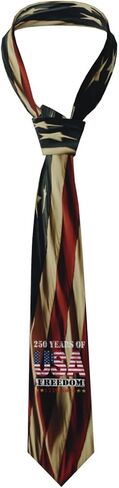 250 Years Salute to America 250th Anniversary Veterans Day Classic Men's Novelty Necktie Funny Twist Timeless Style55 in Saudi Arabia