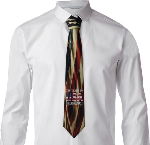 250 Years Salute to America 250th Anniversary Veterans Day Classic Men's Novelty Necktie Funny Twist Timeless Style55 in Saudi Arabia