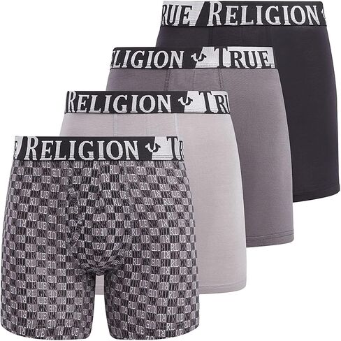True Religion Mens Underwear 4 Pack Stretch Modal Boxer Briefs for Men in Saudi Arabia