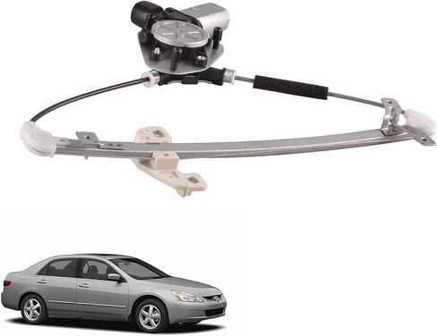 Rear Right Passenger Side Power Window Regulator with Motor Assembly Compatible for Honda Accord 2003-2007 Replacement 72710-SDA-A01, 72710-SDC-A01, 748-045 in Saudi Arabia