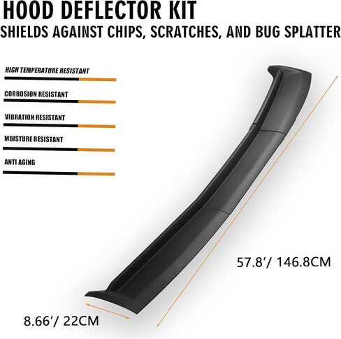 Hood Deflector Compatible with Ford 2021-2025 Bronco 4-Door & 2-Door Hood Protector Waterproof Uvioresistant Three Stage Form Trail Armor Textured Black Hood Guard Shield Bug Deflector in Saudi Arabia
