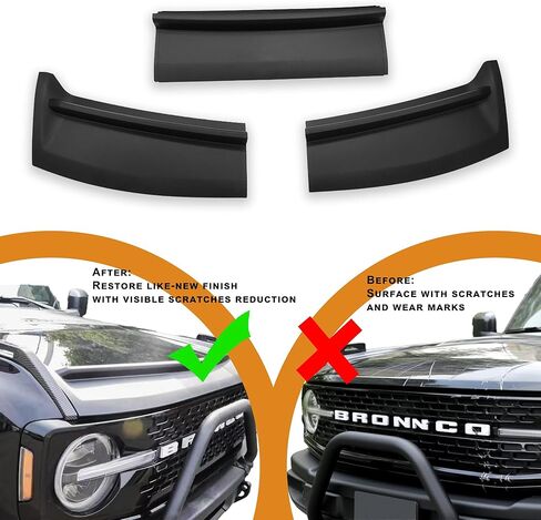 Hood Deflector Compatible with Ford 2021-2025 Bronco 4-Door & 2-Door Hood Protector Waterproof Uvioresistant Three Stage Form Trail Armor Textured Black Hood Guard Shield Bug Deflector in Saudi Arabia