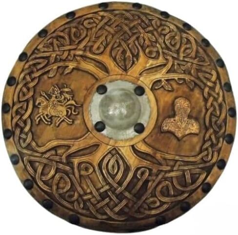 24" Medieval Shield of Odin/Wooden Shield for Adults/Viking Shield for Adults. in Saudi Arabia