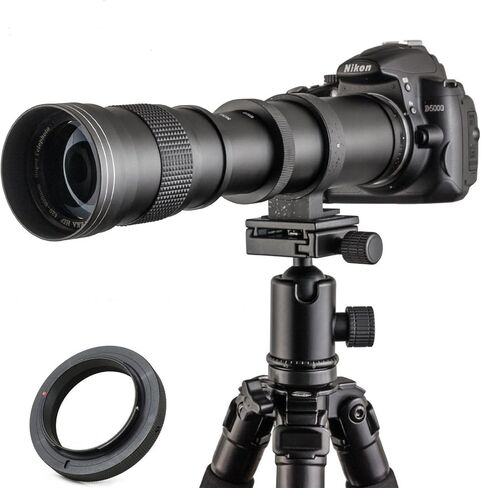 JINTU 420-800mm f/8.3 Telephoto Zoom Lens, Manual Focus for Fujifilm Mirrorless Cameras X-Pro1 X-Pro2 X-Pro3 X-E2 X-E3 X-A10 X-T1 X-T2 X-T3 X-T4 X-T10 X-T20 X-T30 X-T30II X-T100 X-H1 in Saudi Arabia