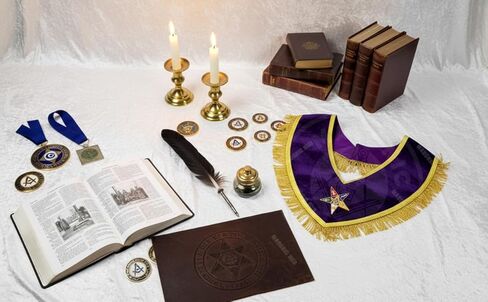 طوق راعي جدير باللون الأرجواني المخملي الماسوني OES مع جديلة ذهبية وهامش 1.5 بوصة، مبطن بالحرير الساتان، مصنوع يدويًا من Eastern Star Regalia in Kuwait