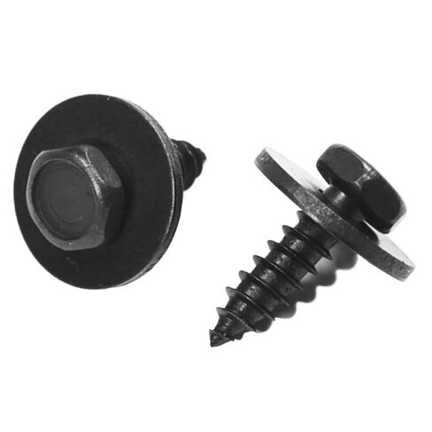 10Pcs Self Tapping Screw with Washer 4.8 X 19 Mm 8mm Compatible with Automotive Parts Vehicle Models Black Finish 1G724-97012 in Saudi Arabia