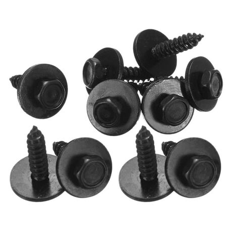 10Pcs Self Tapping Screw with Washer 4.8 X 19 Mm 8mm Compatible with Automotive Parts Vehicle Models Black Finish 1G724-97012 in Saudi Arabia
