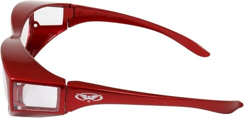 Global Vision Escort OTG Motorcycle Safety Sunglasses for Men or Women Z87.1 Safety-Rated Black Frame w/Clear Lens (Pack of 2) in Saudi Arabia