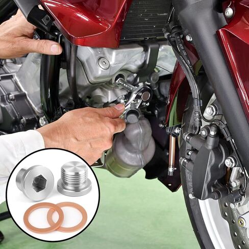 2 Pack M18x1.5 Sensor Plug Inner Hex Head with Red Copper O-Ring,304 Stainless Steel Thread Inner Hex Head Plug for Car,Truck,Motorcycle,ATV,UTV,Other Transportatin in Saudi Arabia