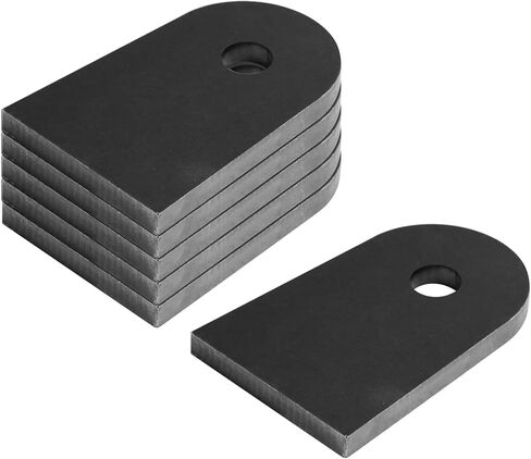 6 Pack Weld-On Tabs, Flat Chassis Shock Mount Tabs, 3-1/2" Height, 1/2" Hole, 5/16" Thick in Saudi Arabia