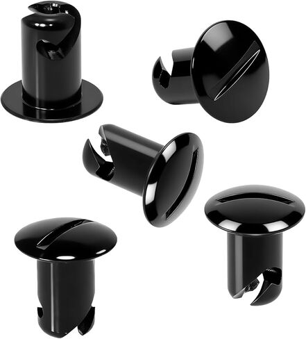 7075-Aluminum 5/16" Quarter Turn Dzus Fasteners, 500 Grip Button Oval Head Fastener, Black (10-Pack) in Kuwait