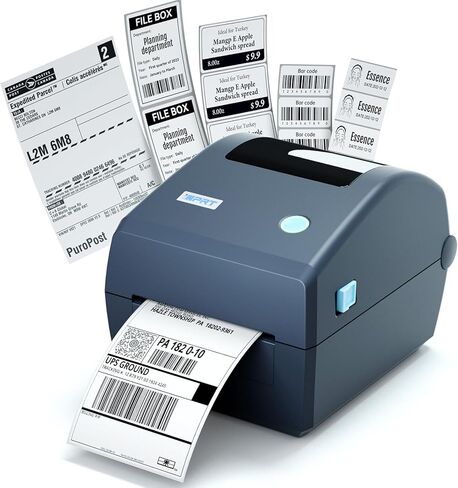 iDPRT Industrial High-Speed Thermal Printer - 8IPS, 203 DPI, for Large Warehouses & Logistics, USB/Ethernet, Supports 4.25" Wide Labels, Perfect for Barcode Shipping & Receipts in Saudi Arabia