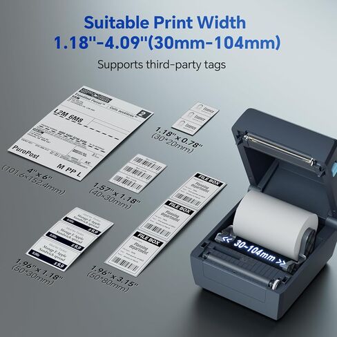 iDPRT Industrial High-Speed Thermal Printer - 8IPS, 203 DPI, for Large Warehouses & Logistics, USB/Ethernet, Supports 4.25" Wide Labels, Perfect for Barcode Shipping & Receipts in Saudi Arabia