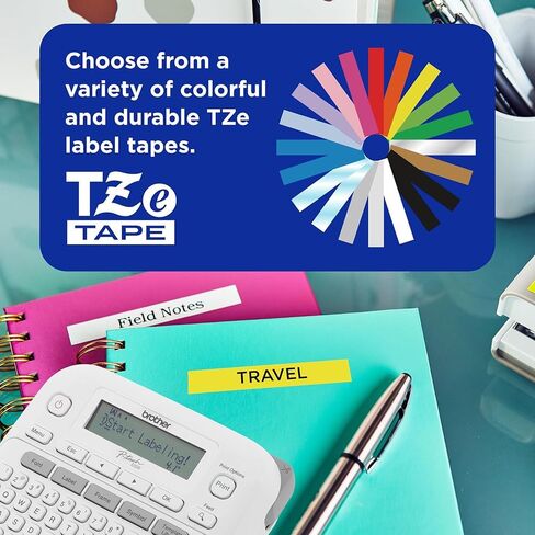 Brother PTD220 Home/Office Everyday Label Maker Bundle with TZe2312PK P-Touch Black Print on White Laminated Label Tape in Saudi Arabia