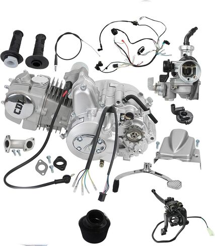140cc سباق 4-السكتة الدماغية محرك شبه تلقائي عدة بدء تشغيل كهربائي 3 سرعات مع عكس لـ Go Kart ATV Quad Buggy Four Wheelers Cart Tricycle Taotao Coolster Kazuma Roketa ATC70 TRX90 ترقية 70-125cc in Saudi Arabia