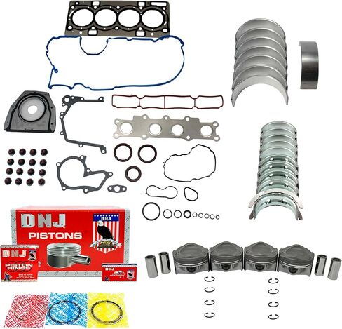 طقم إعادة بناء المحرك DNJ EK4314 لـ 2013-2019 Ford Escape, Fiesta, Fusion 1.6L L4 16V DOHC 1596cc in Kuwait