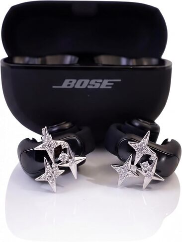 مجوهرات بمشبك على سماعات الأذن لسماعات Bose - بدون سماعات أذن، سماعات أذن للنساء، أقراط بمشبك لسماعات Bose بتصميم على شكل نجمة متقاطعة in Kuwait
