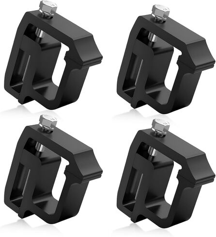 2 PCS Camper Shell Clamps, Aluminum Mounting Clip for Truck Caps Camper Shell, Automotive Topper Clamps Compatible with Silverado Sierra Dodge Ram, Car Accessories in Kuwait