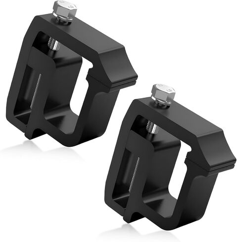 2 PCS Camper Shell Clamps, Aluminum Mounting Clip for Truck Caps Camper Shell, Automotive Topper Clamps Compatible with Silverado Sierra Dodge Ram, Car Accessories in Kuwait