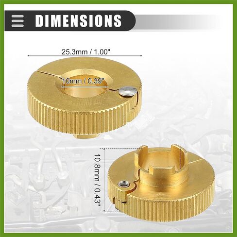 Universal 3/8 Oil Fuel Line Disconnect Tool, Transmissions Radiators Oil Cooler Lines Disconnect Tool, 3/8 Inch, Aluminium, 22930, Gold Tone Replace Parts Vehicle Components in Saudi Arabia