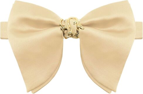 Oversized Bow Ties for Men, Adjustable Mens Bowtie with Mental Decoration Tuxedo Bow Tie for Wedding Party Business in Saudi Arabia