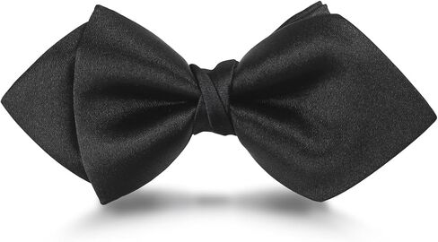 KOOELLE Black Bow Ties for Men – Pre-Tied Satin Wedding Accessory (Adjustable for Groomsmen & Prom) in Saudi Arabia