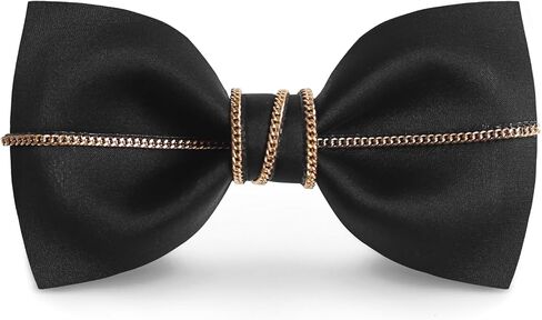 KOOELLE Black Bow Ties for Men – Pre-Tied Satin Wedding Accessory (Adjustable for Groomsmen & Prom) in Saudi Arabia