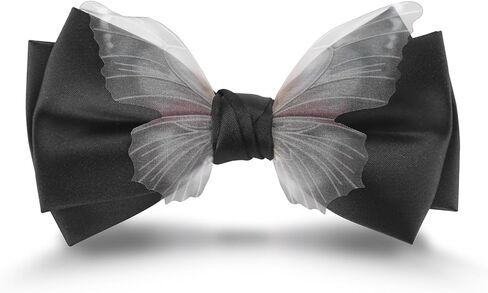 KOOELLE Black Bow Ties for Men – Pre-Tied Satin Wedding Accessory (Adjustable for Groomsmen & Prom) in Saudi Arabia