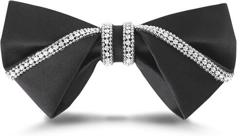 KOOELLE Black Bow Ties for Men – Pre-Tied Satin Wedding Accessory (Adjustable for Groomsmen & Prom) in Saudi Arabia