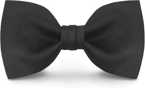 KOOELLE Black Bow Ties for Men – Pre-Tied Satin Wedding Accessory (Adjustable for Groomsmen & Prom) in Saudi Arabia
