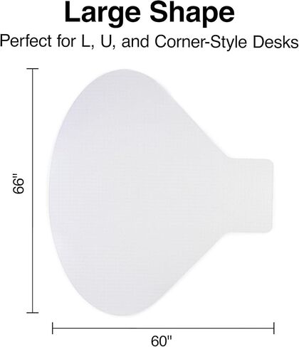 Staples™ Low Pile Chair Mat for L-Shaped Workstations, 66" x 60", Clear in Saudi Arabia