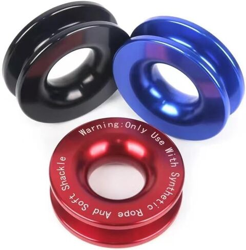 Synthetic Soft Shackle Recovery Ring Kit, 66,000 lbs Winch Snatch Ring & 33,000 lbs Synthetic Winch Rope, Heavy Duty Off-Road Recovery Pulley System for ATV, UTV, SUV, 4x4 Trucks (red) in Saudi Arabia
