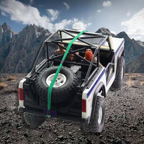 RC Escape Rope Green Winch Strap Rubber Stainless Steel Alloy Strong RC Rope with Buckle Hook for 1/10 1/8 Car in Kuwait