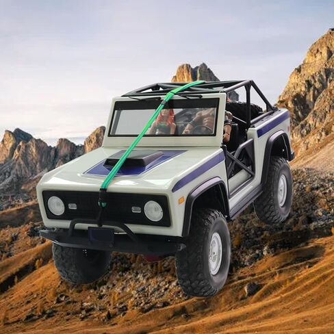 RC Escape Rope Green Winch Strap Rubber Stainless Steel Alloy Strong RC Rope with Buckle Hook for 1/10 1/8 Car in Kuwait