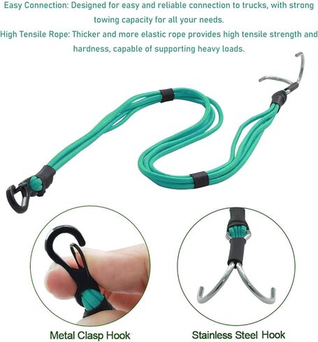 RC Escape Rope Green Winch Strap Rubber Stainless Steel Alloy Strong RC Rope with Buckle Hook for 1/10 1/8 Car in Kuwait