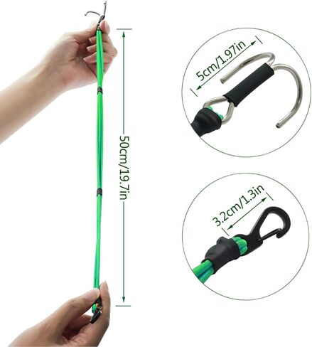 RC Escape Rope Green Winch Strap Rubber Stainless Steel Alloy Strong RC Rope with Buckle Hook for 1/10 1/8 Car in Kuwait