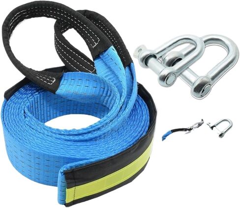 Heavy Duty 8 Ton Rope, 5 Meters 16 Feet Length, Comes with 2 Shackle, Suitable for Road Rescue, Strong Tow Strap in Saudi Arabia