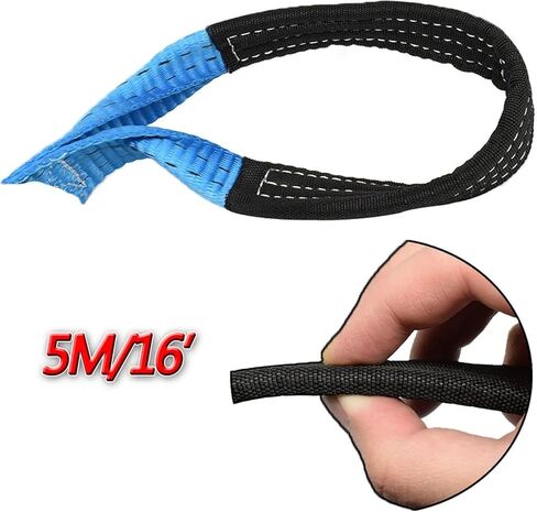 Heavy Duty 8 Ton Rope, 5 Meters 16 Feet Length, Comes with 2 Shackle, Suitable for Road Rescue, Strong Tow Strap in Saudi Arabia
