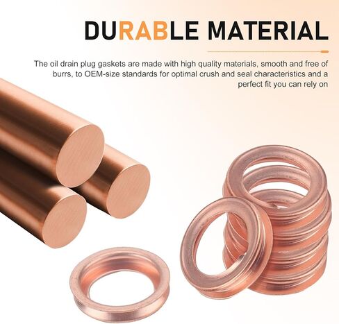 WZP 12PCS M12 Oil Drain Plug Crush Washer, Copper Crush Washer Seal Ring, Replace for 11026-01M02 11026-JA00A, Compatible with Nissan Rogue Sentra Xterra Altima Frontier Armada Infiniti G35 G37(Gold) in Saudi Arabia