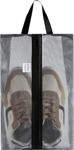 VUSIGN Travel Shoe Bag, Water-Resistant Shoe Pouch for Gym and Sport, Odor-Resistant Soccer Cleats Bag (Gray, 2-Pack) in Saudi Arabia