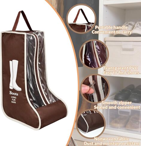 2 Pack Tall Boots Storage, Portable Dust Proof Boot Storage Bags, Shoe Cover Protector Bag for Boots Organizer for Travel and Daily Use in Saudi Arabia