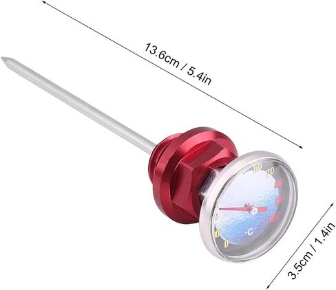 Motorcycle Oil Dipstick Temperature Efficiently For Motocross Motorbike WorkshopFree Men's Motorcycles Aluminum Alloy Black (Silver) in Saudi Arabia