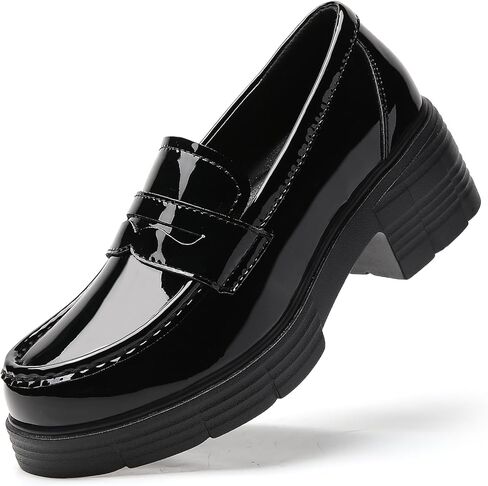 Loafers for Women Platform Chunky Loafers Penny Comfortable Loafers Womens Business Casual Shoes Office Work Shoes for Ladies Slip-On Shoes for Travel Commute Dating Match Dresses Jeans in Saudi Arabia