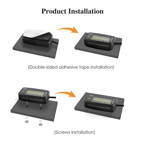 Backlight LCD Tachometer Engine Oil Water Thermometer Gauge Digital Display Replaceable Battery for Motorcycle ATV Boat Marine Compressor Cleaners (TS002) in Kuwait