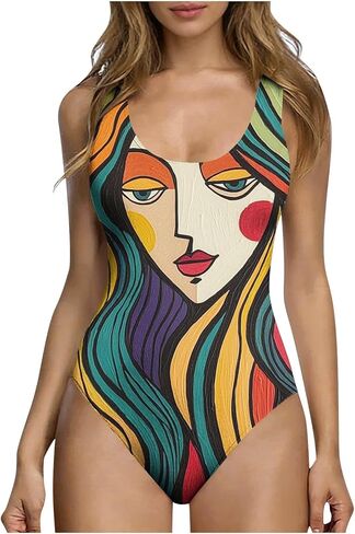 Sexy Backless One-Piece Swimsuit with Padded Bra for Swimming– Printed Tummy Slimming Design, Summer Swimwear for Women in Saudi Arabia