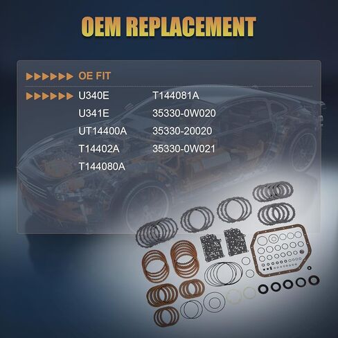 مجموعة إعادة بناء ناقل الحركة U340E U341E مناسبة لـ Corolla Echo Sienna Yaris Subaru Ractis Faw Yela مجموعة إعادة بناء ناقل الحركة استبدال OE U340E U341E in Kuwait