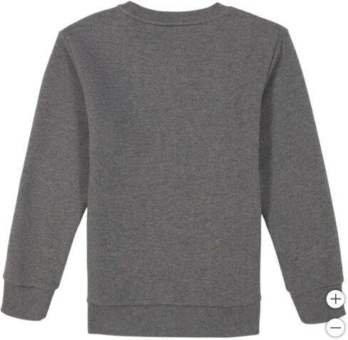 Calvin Klein Boys' Long Sleeve Logo Design French Terry Crewneck Tee (US, Alpha, Large, Regular, Grey) in Saudi Arabia